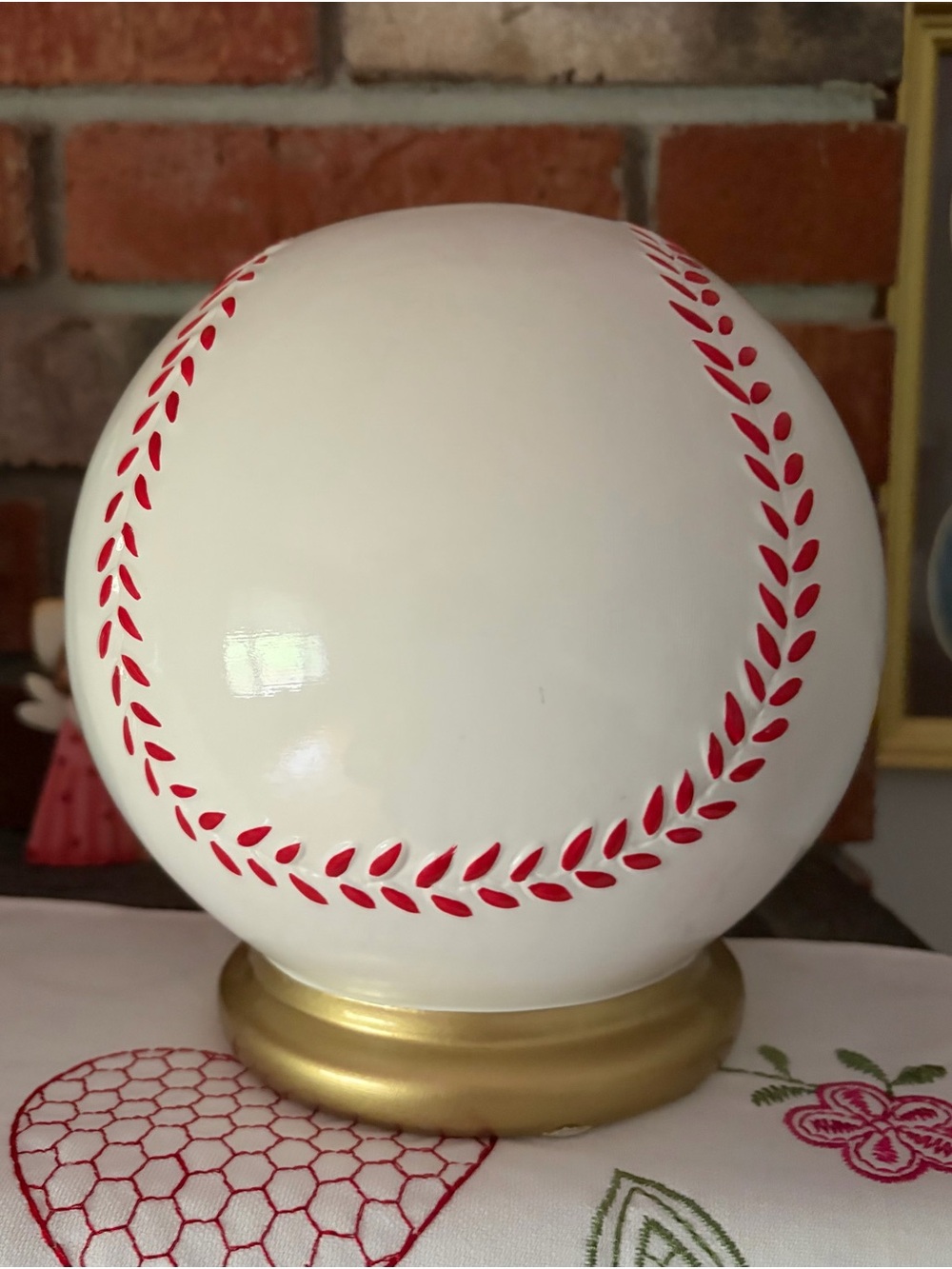 Fab Starpoint Baseball Shaped Piggy Bank, NWOT
